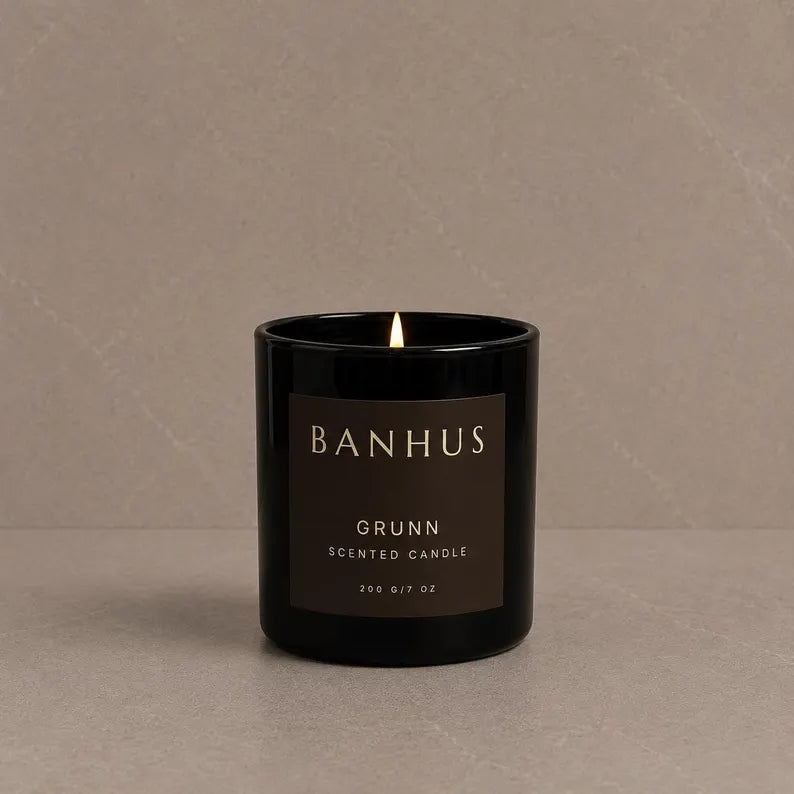 Grunn Scented Candle - Bergamot, Ginger & Vetiver