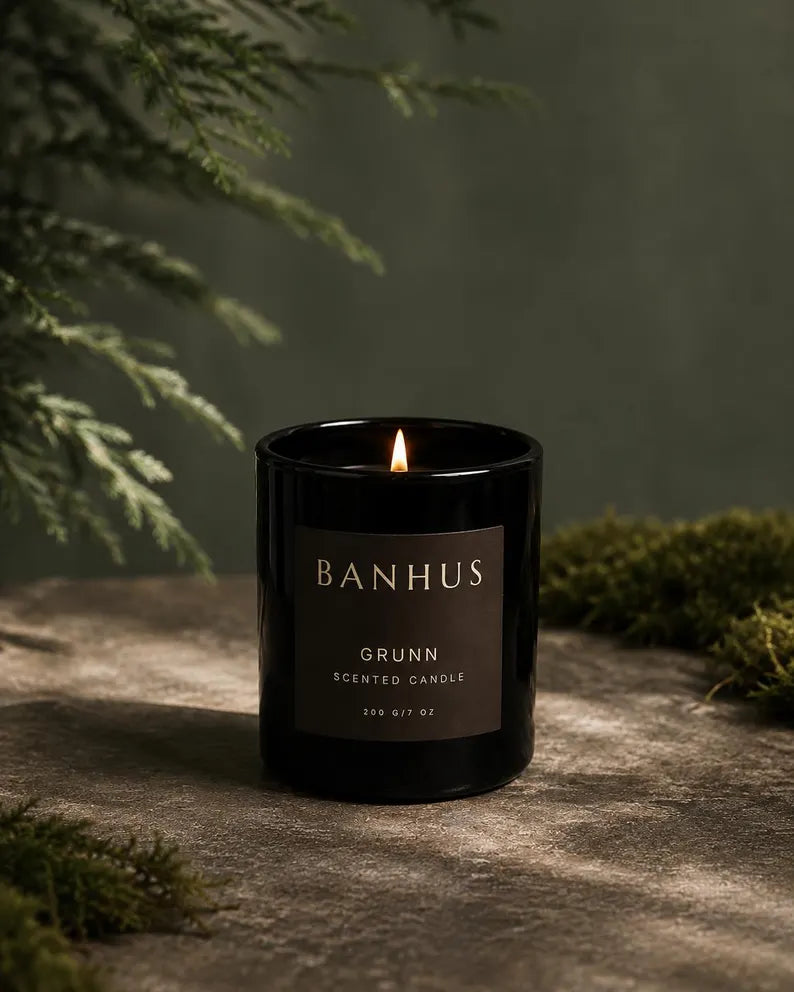 Grunn Scented Candle - Bergamot, Ginger & Vetiver