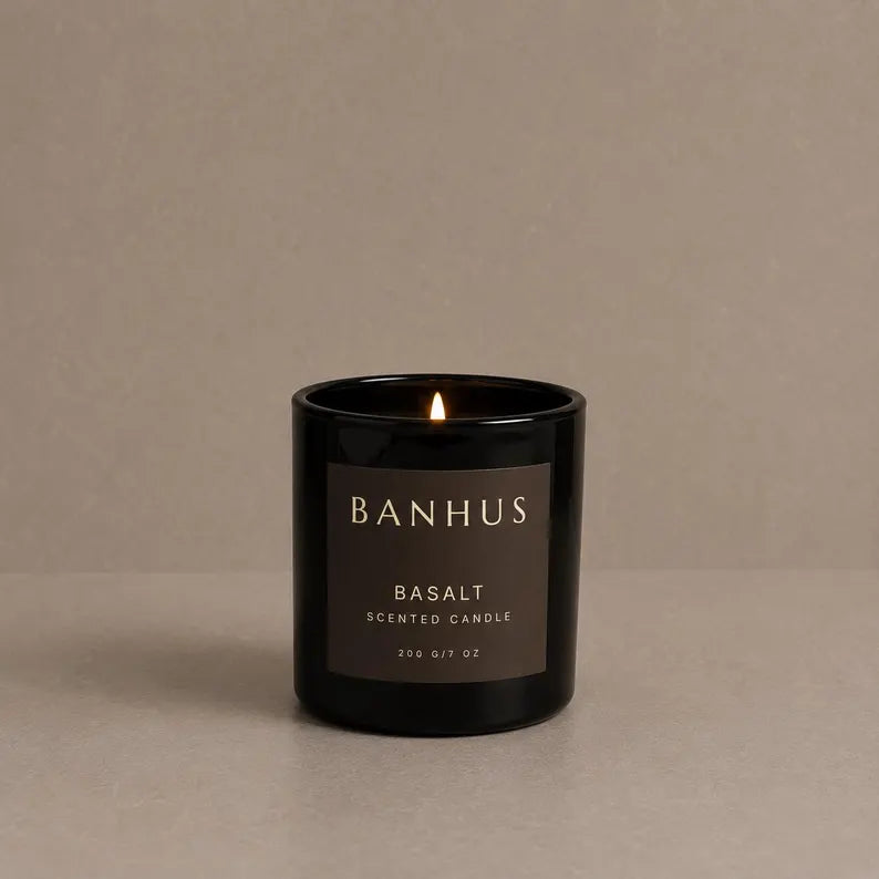 Basalt Scented Candle - Black Pepper, Musk, Patchouli