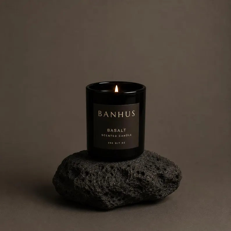 Basalt Scented Candle - Black Pepper, Musk, Patchouli